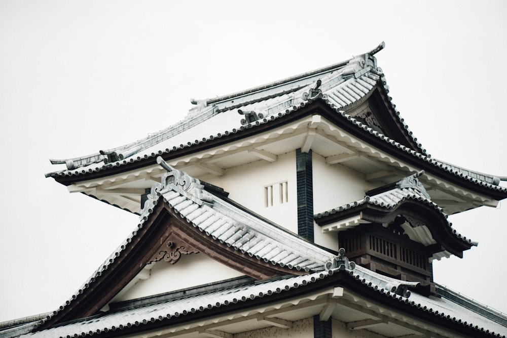 architectural photography of white and brown house