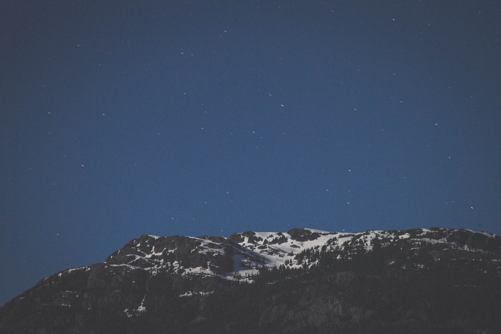 low-angle photography of mountain