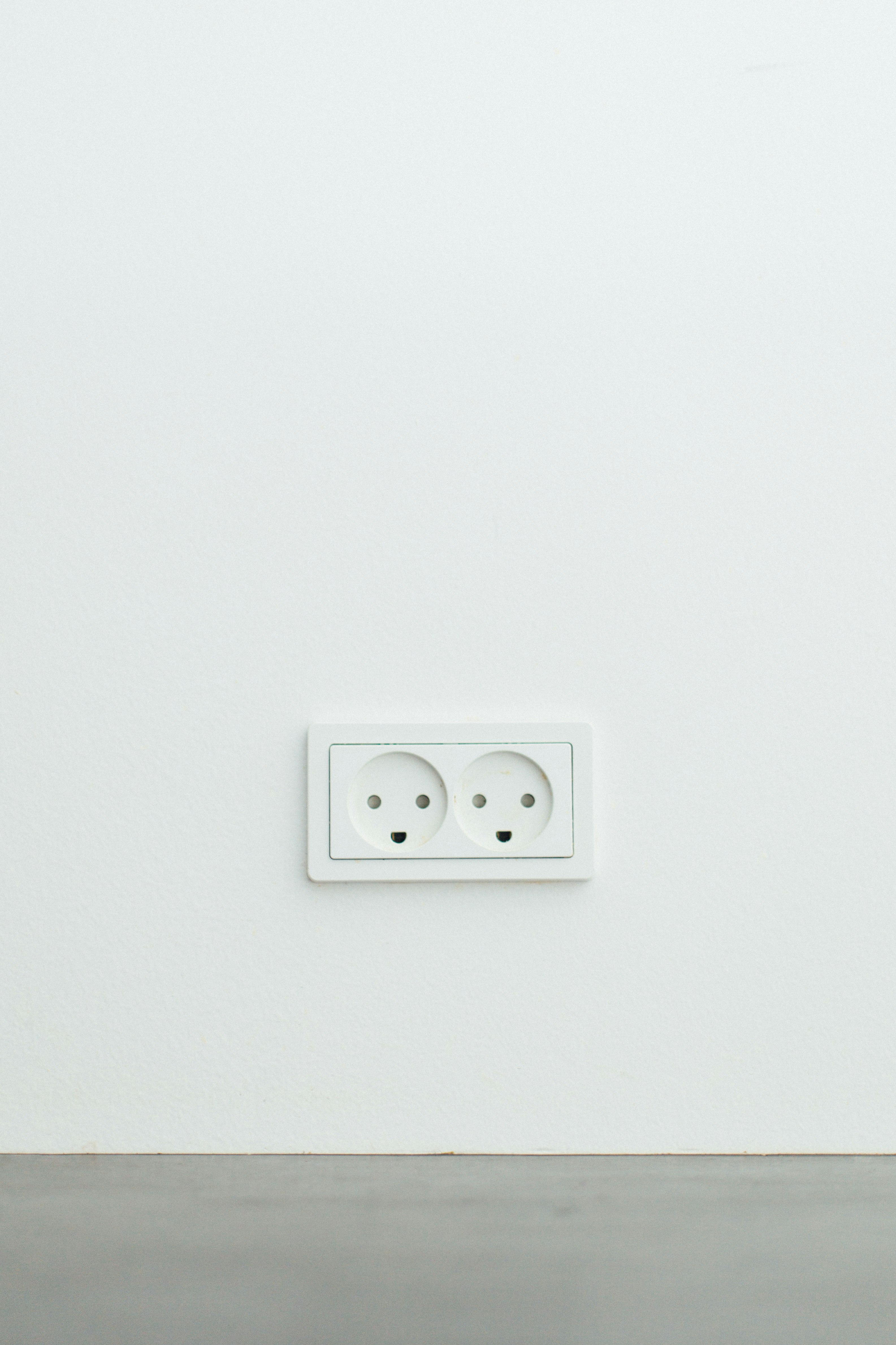 white wall plug