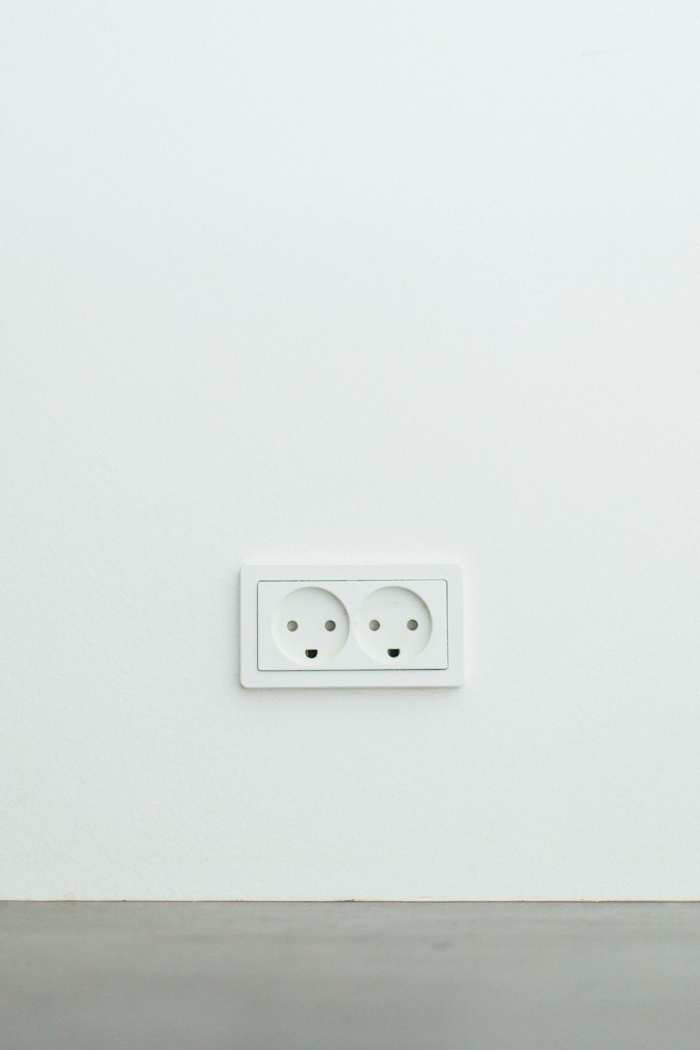 white wall plug