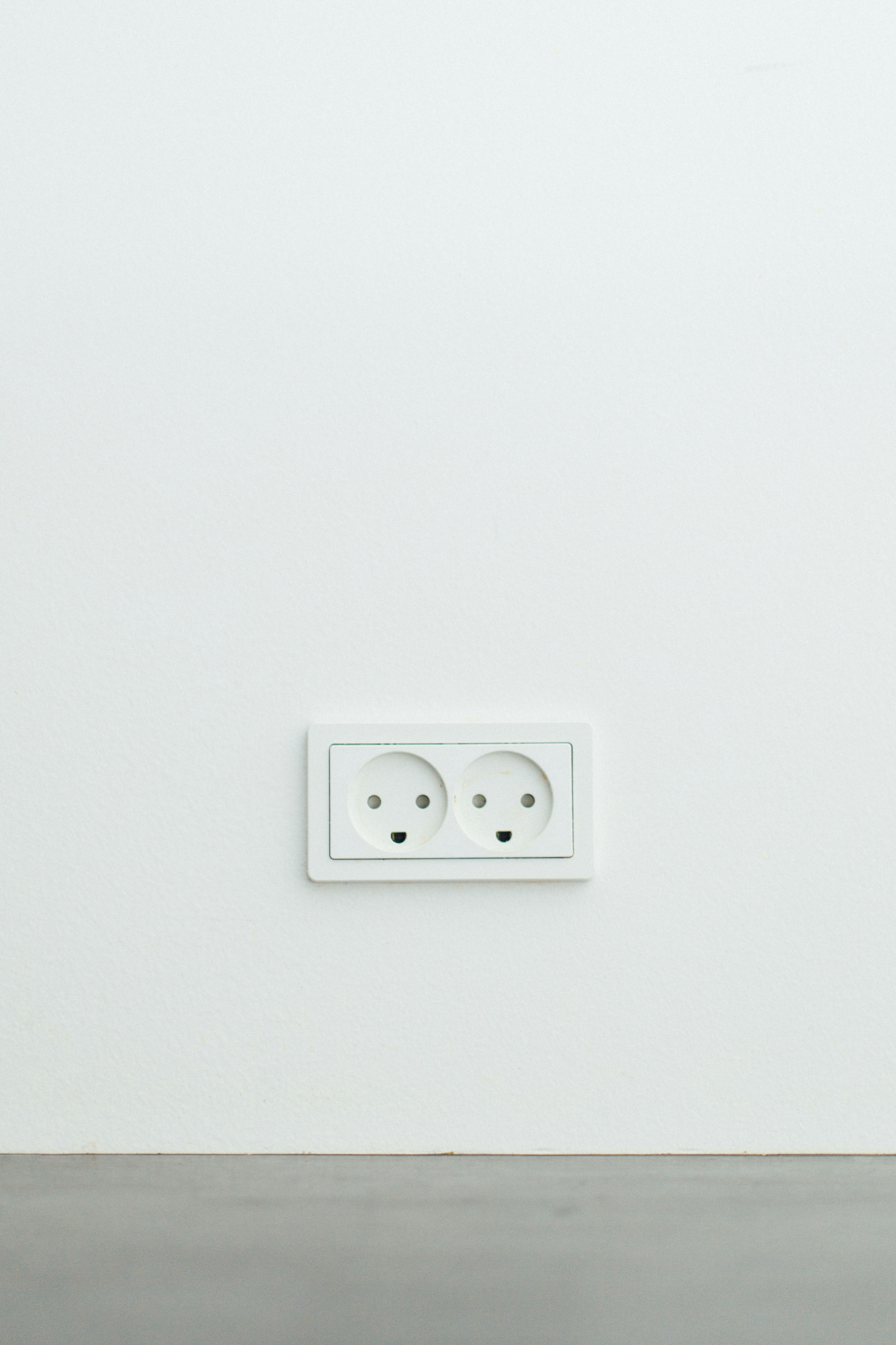 white wall plug