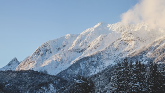 mountain covered with sno in Vomp Austria