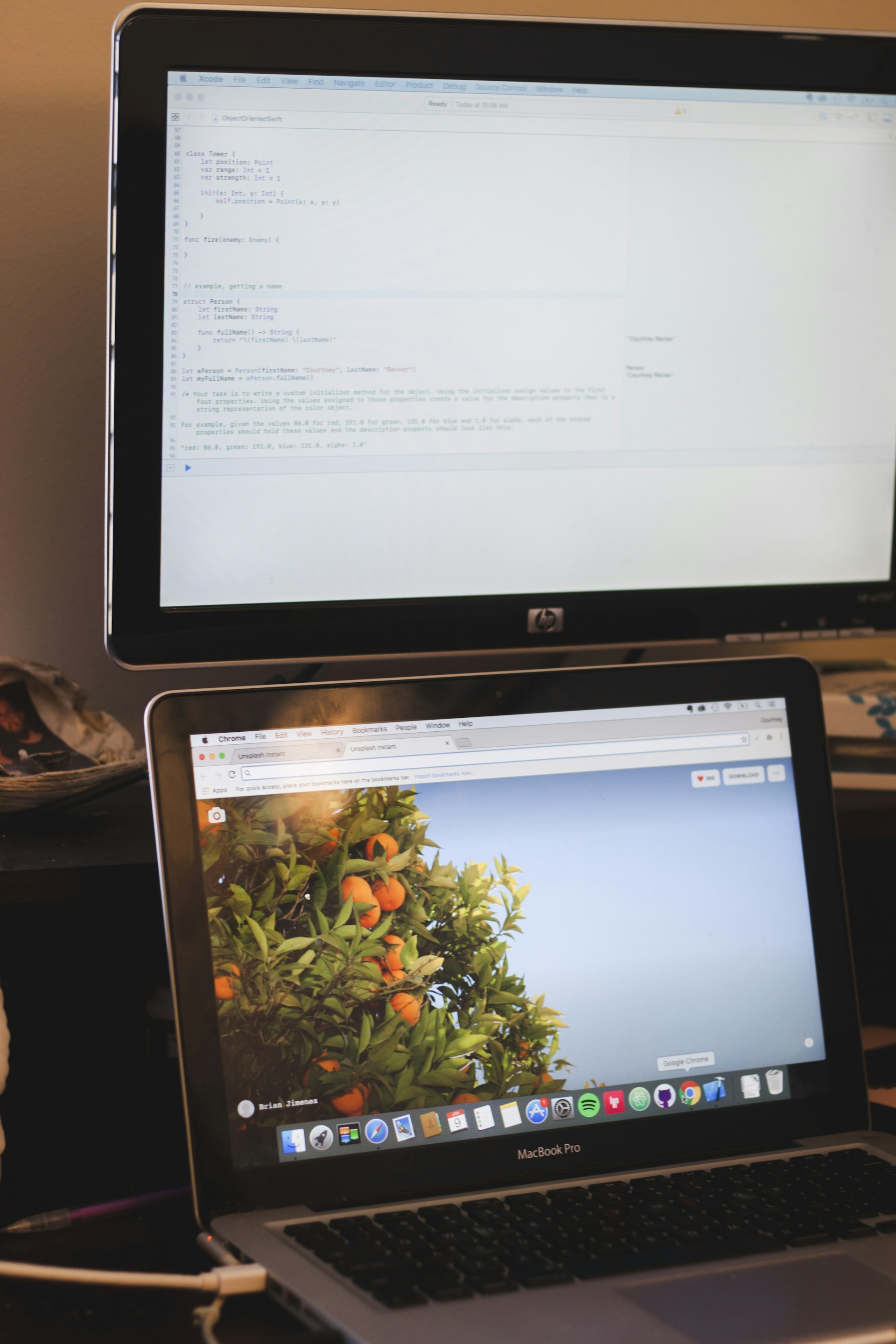black and brown leather padded tub sofa