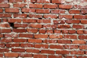 Detailed view showing the mortar and weathered surface of the bricks.