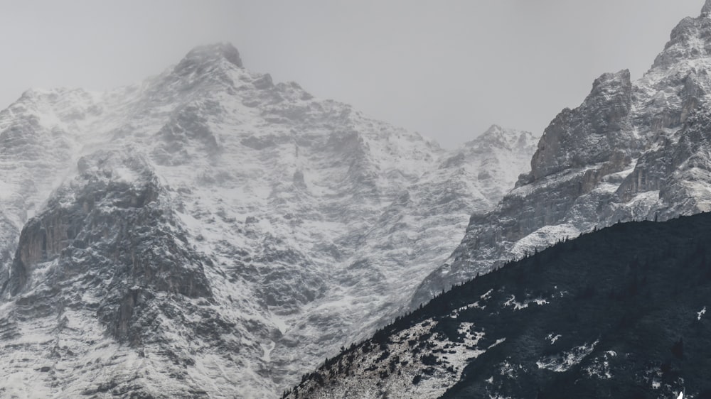 landscape photography of snow covered mountain