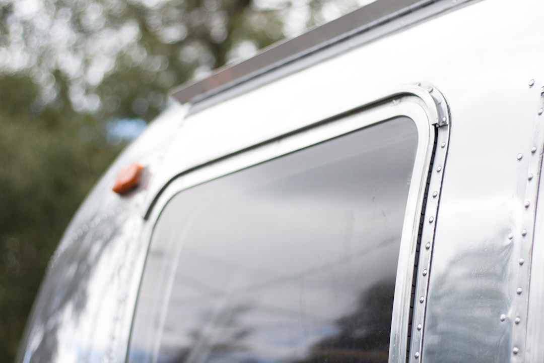 closed grey door, Camping in an airstream
