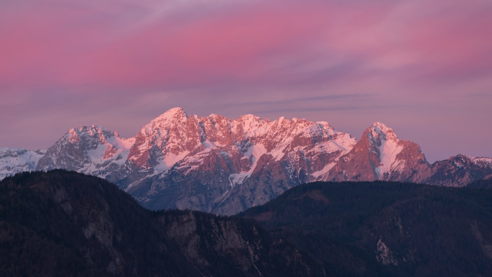 snow-covered mountain during daytime