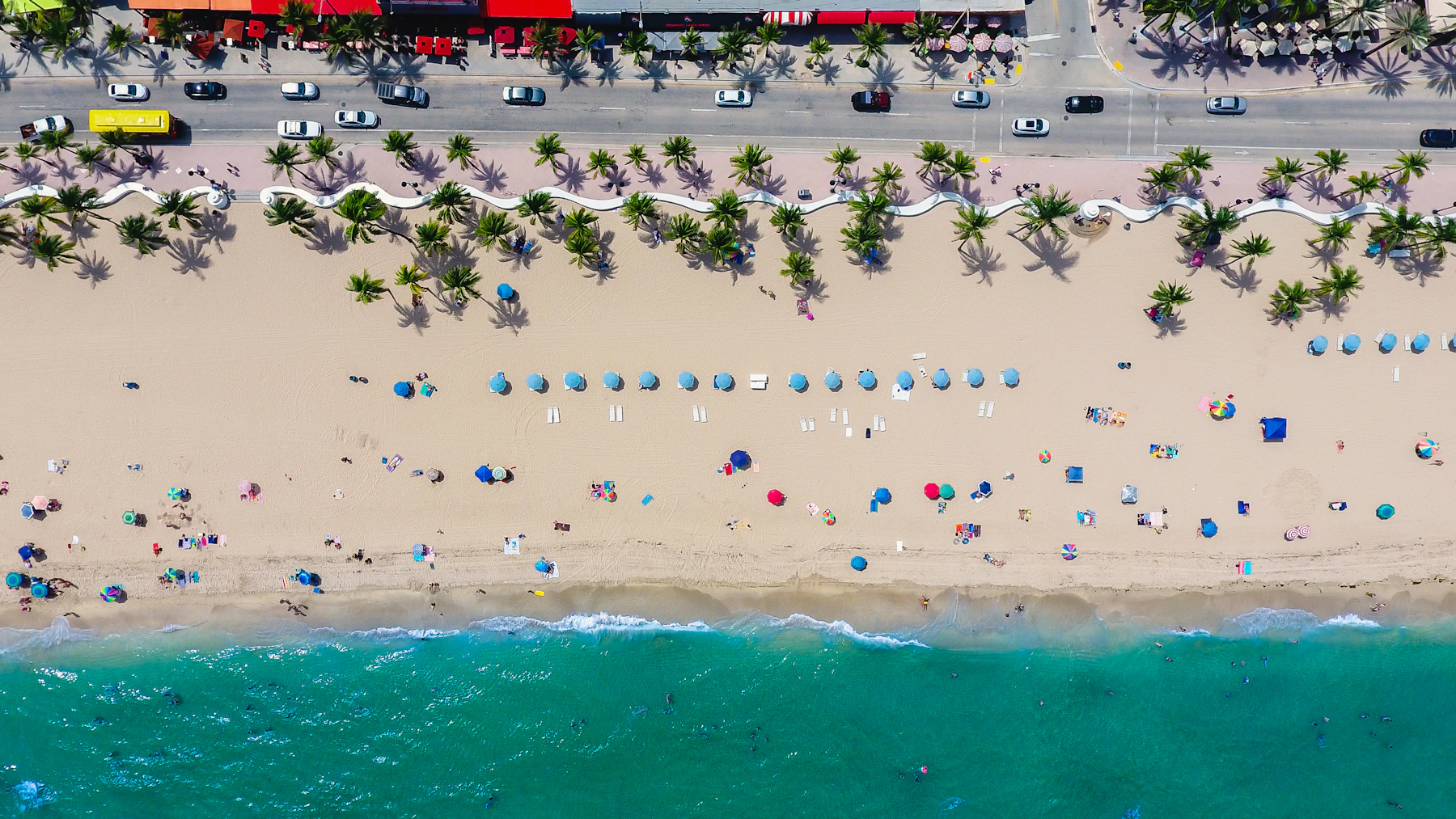 Fort Lauderdale coastline aerial