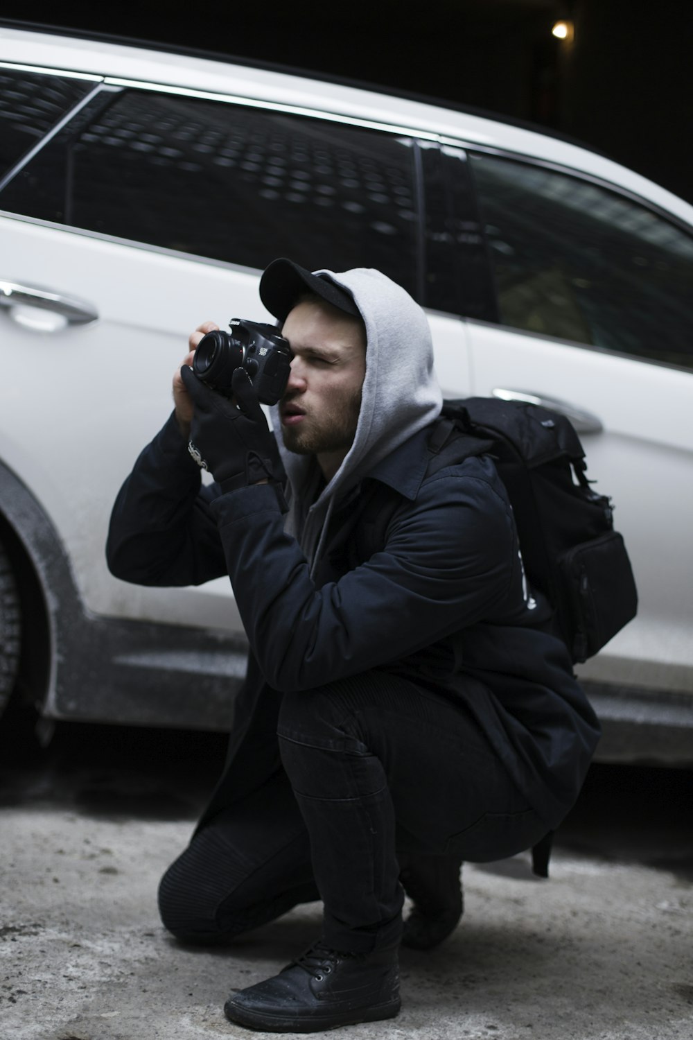 man holding camera