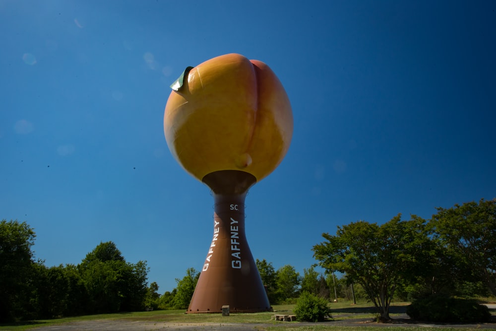 brown football statue