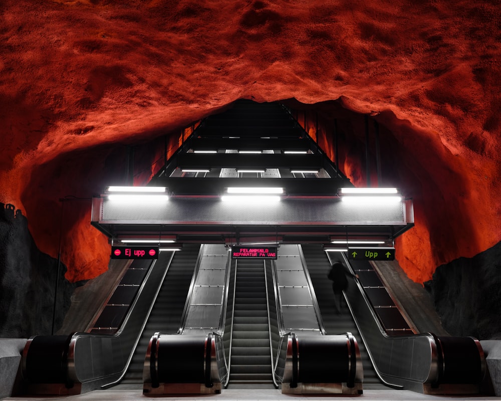 escalator in cave