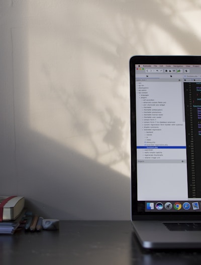MacBook Pro showing programming language