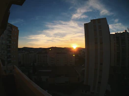 Sunset view of a newly entitled urban development project in progress.