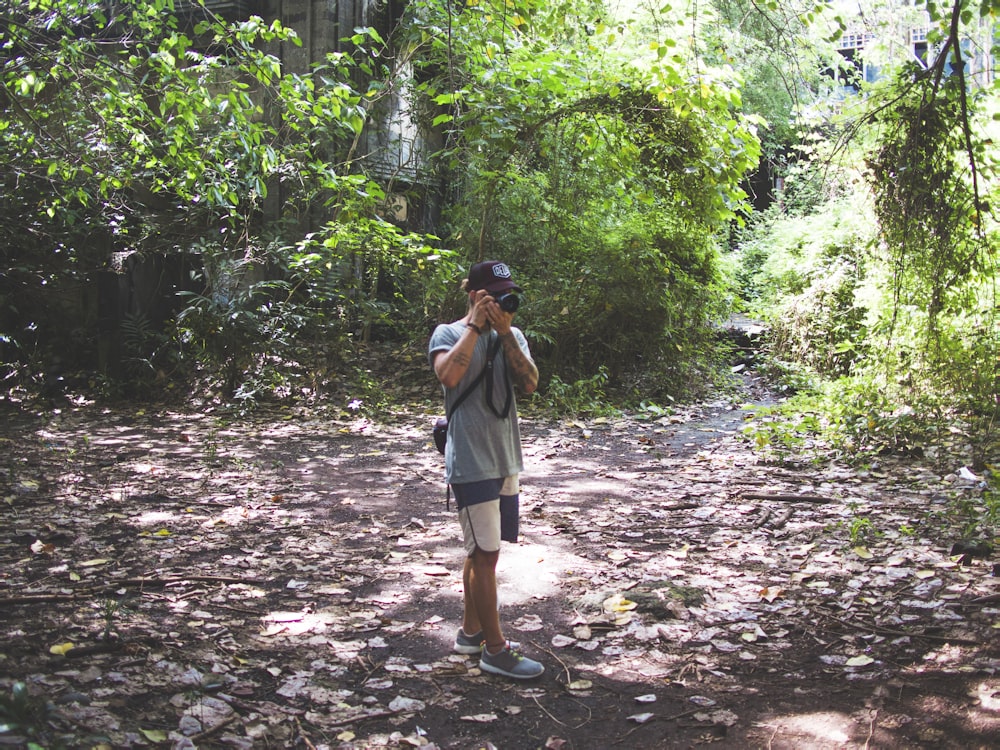 man taking photo