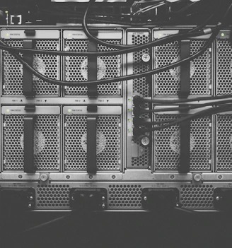 photo of computer cables