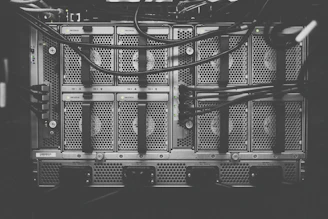 photo of computer cables