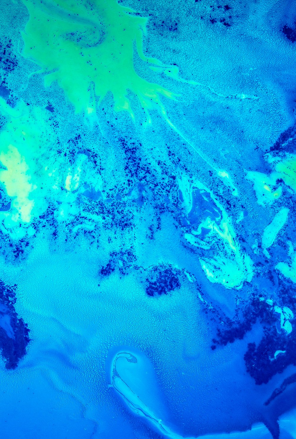 blue fluid painting
