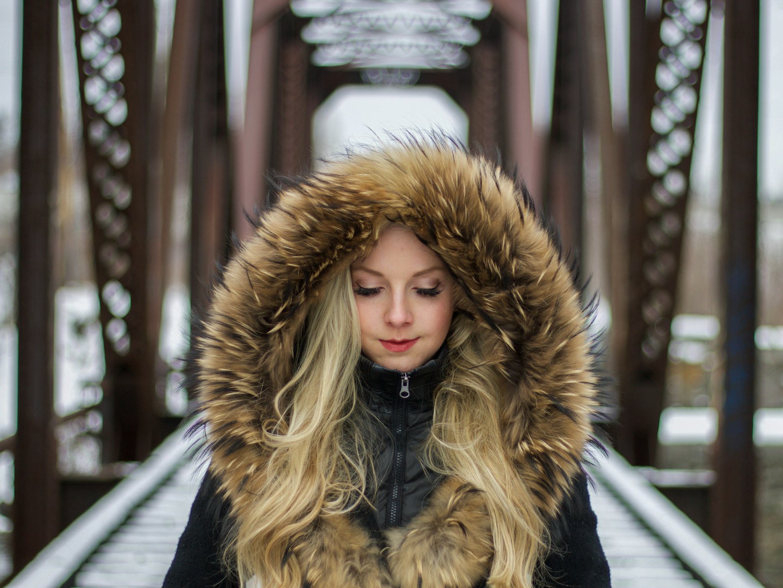 Canon EOS 70D sample photo. Woman wearing brown fur-lined photography