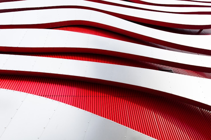 A close-up of one of my favorite eye-catching pieces of architecture in LA the Petersen Automotive Museum.