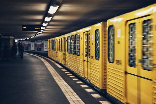 The fast-paced nature of external information, symbolized by a yellow train.