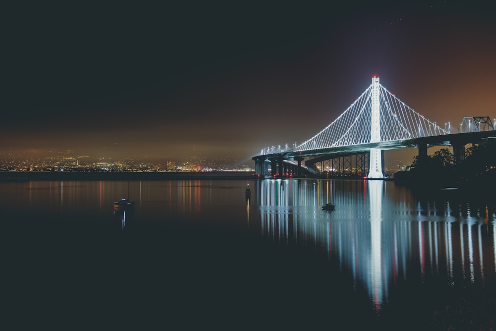 a large bridge over a large body of water