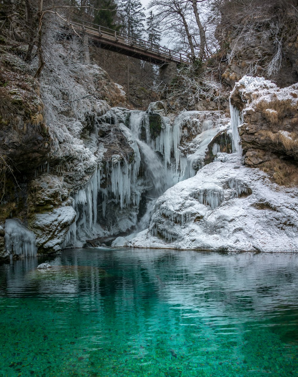 Specchio d'acqua vicino al ponte