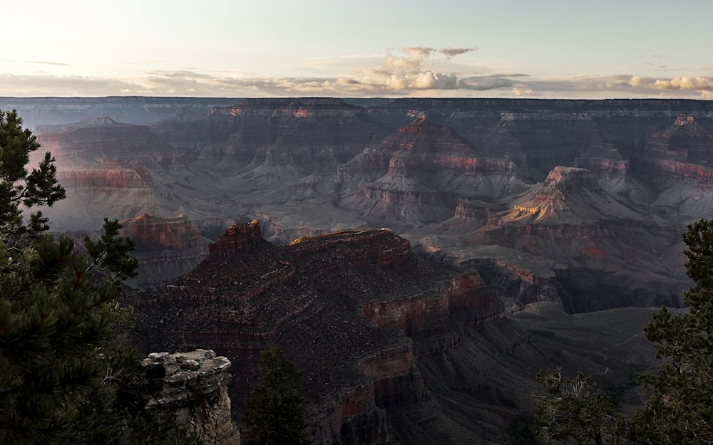 high angle photo of mountains