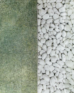 white pebble lot collage