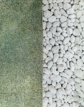 white pebble lot collage