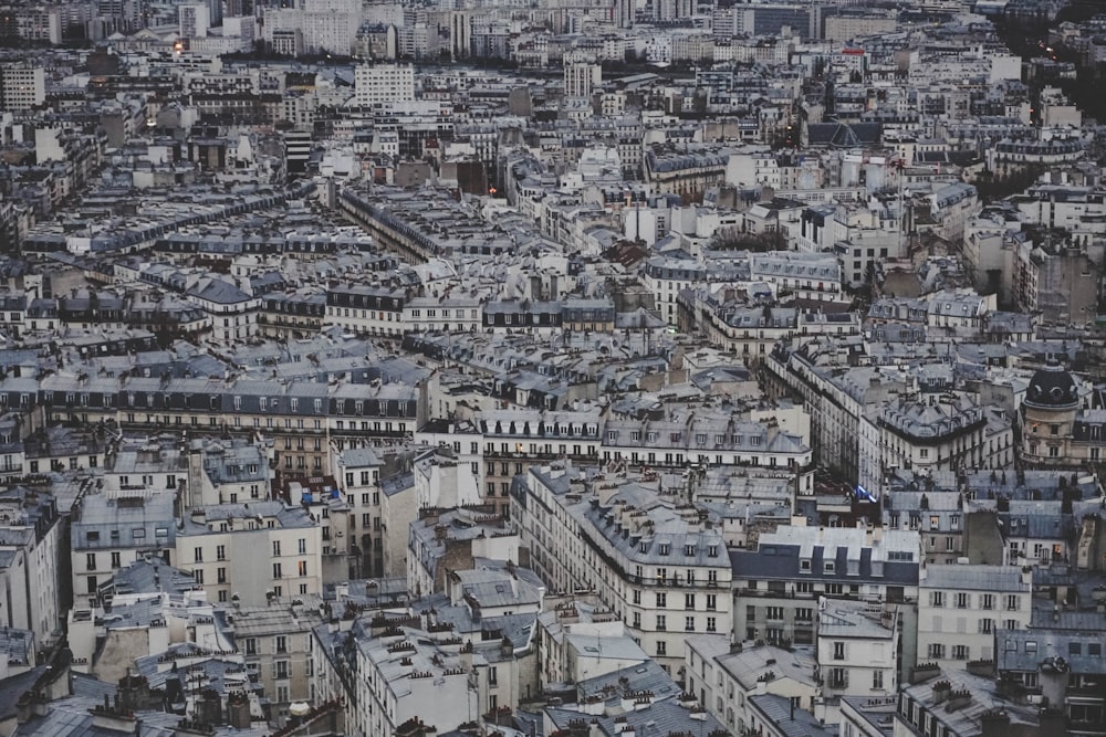 aerial view of high-rise buildings