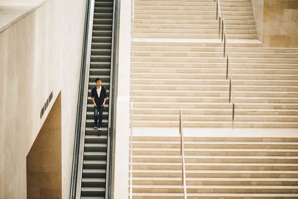 man on stairs