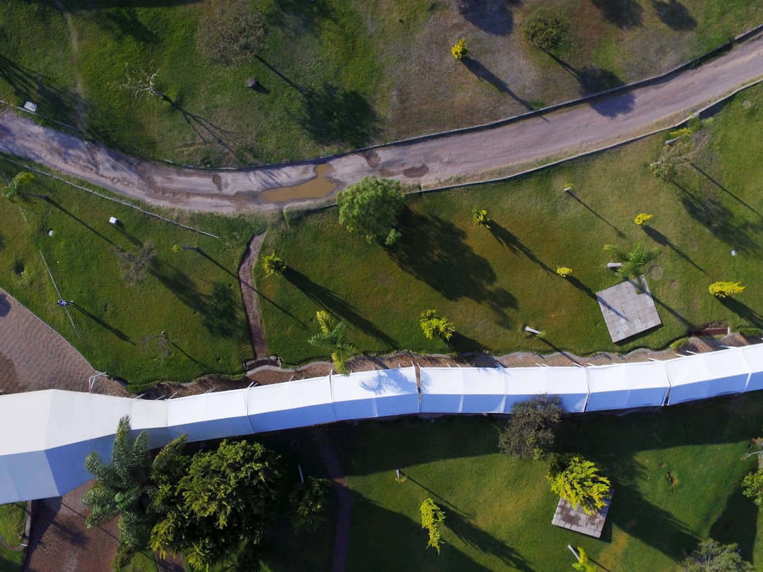 aerial photo of green grass field