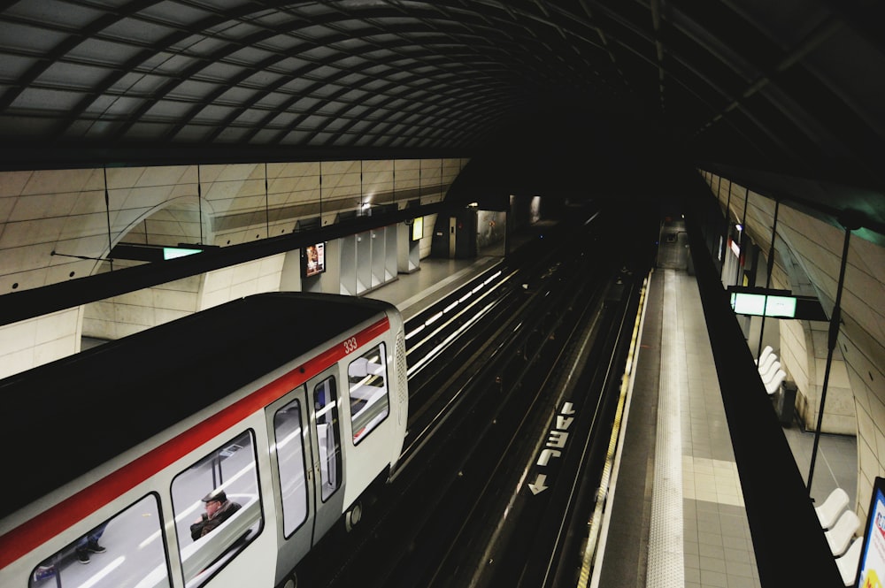 top view photography of subway