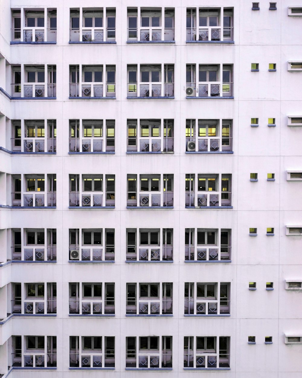 white and black painted concrete building