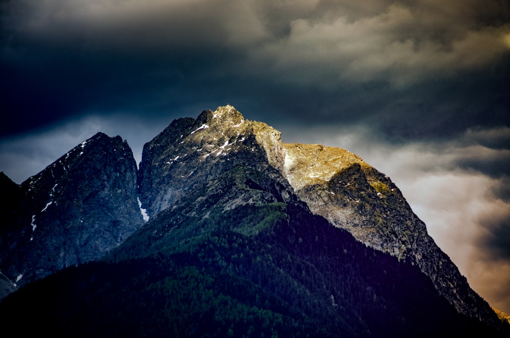 birds eye photography of mountain during daytime