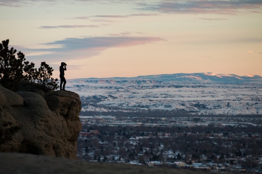 person standing on rock formation in Billings United States