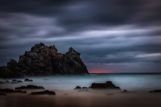 landscape photography of sea and rock formations in Bermagui Australia