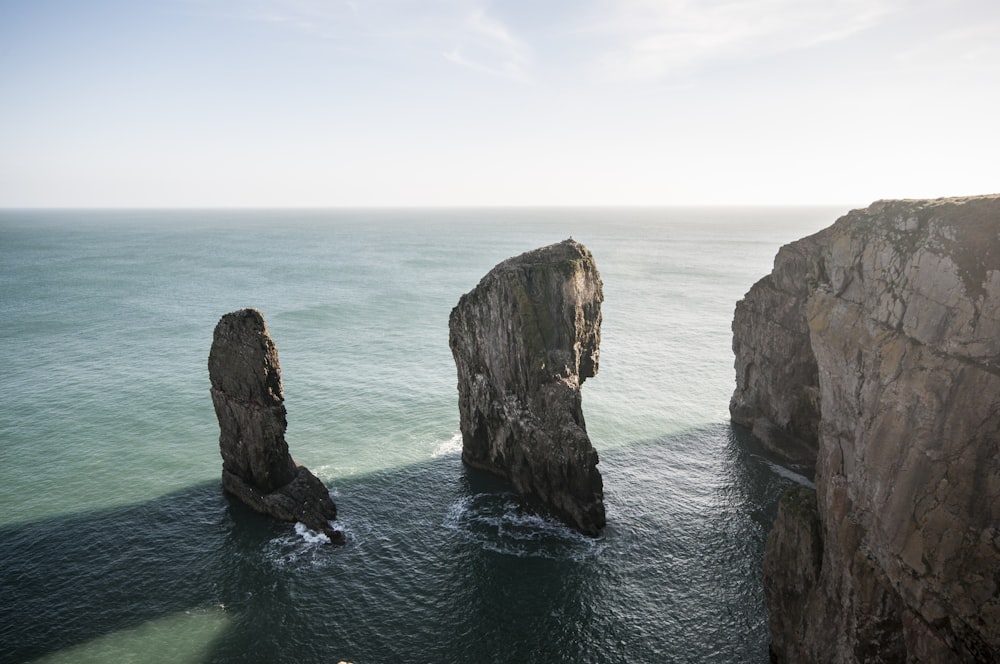 rock formation on ocean