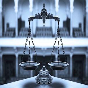 A calm, steady balance scale representing stability in financial transactions.