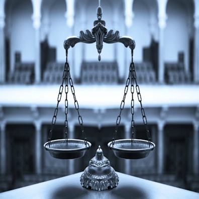 A close-up of hands weighing gold on a precision scale in the shop.