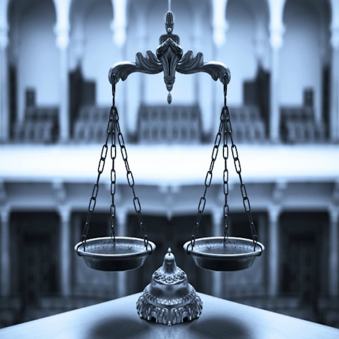 An old-fashioned balance scale symbolizing harmony and equilibrium.