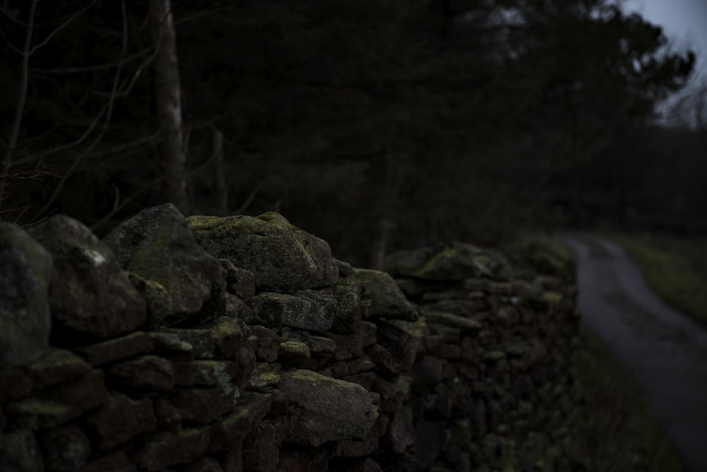 rock formation near road