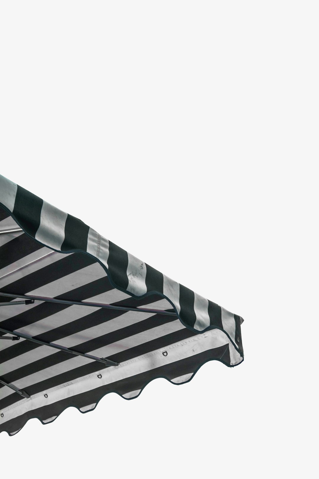 white and black striped canopy tent
