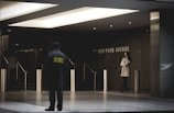 security guard standing on the gray floor