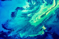 blue and green abstract painting