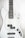 white and black electric bass guitar on white surface