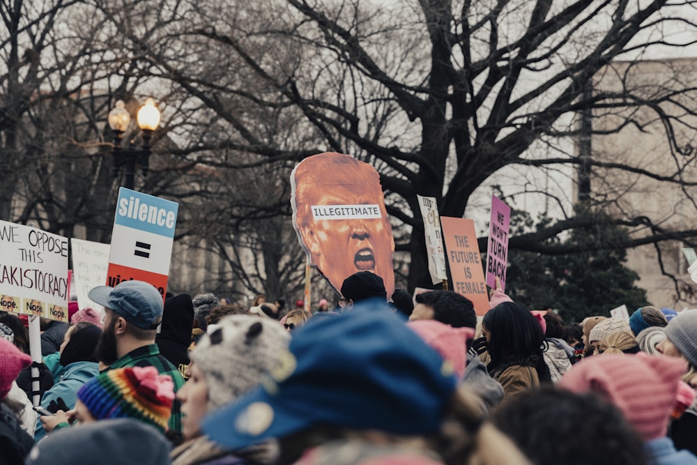 people doing protest on the street