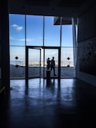 Close-up of a gleaming glass window freshly installed in a coastal home.