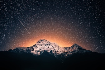 photo of mountains and sky