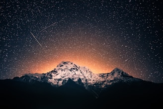 photo of mountains and sky